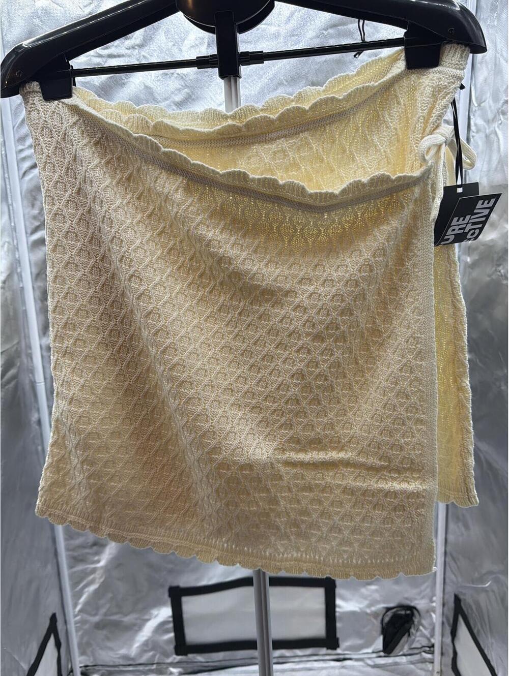 Future Collective Women's Yellow Lace Tie-Back Tube Top Size 2X NWT